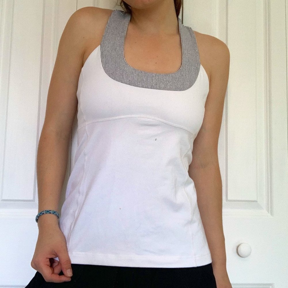 Lulu Lemon Racerback Tank Top White